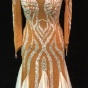 Dore Design White Smooth Couture Ballroom Gown - only ever worn once in Comp!